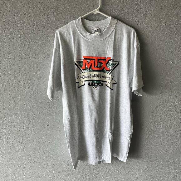 Vintage MTX serious About Sound Grey / White Tshirt Men’s XL Single Stitch Tee - Picture 1 of 6